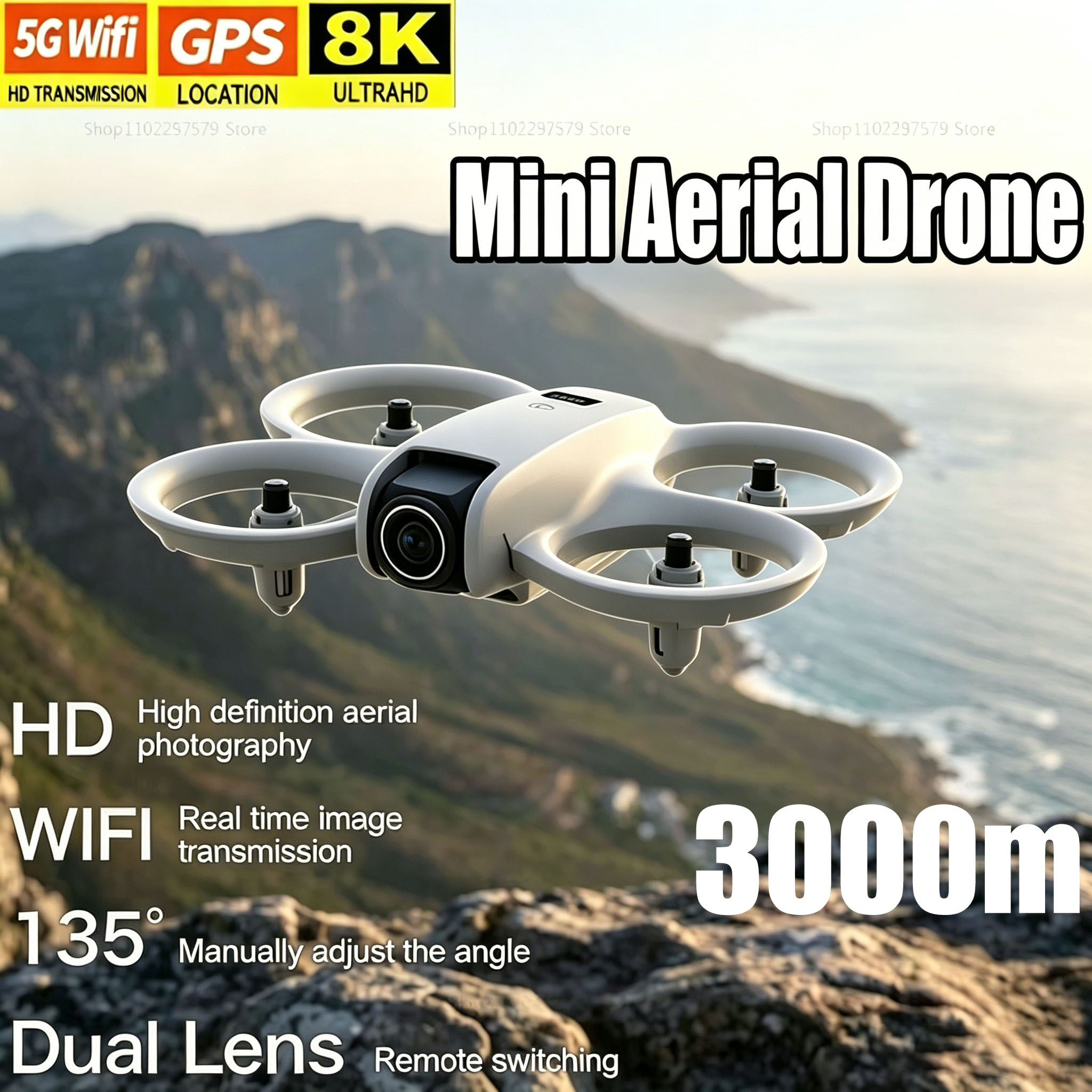 Top Rc Hobby Mini Xcub - Mini Drone con Telecamera HD 8K
