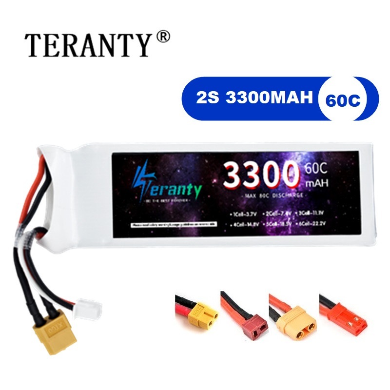 Rc Hobby Grade - Batteria LiPo 2S 7.4V 3300mAh 60C