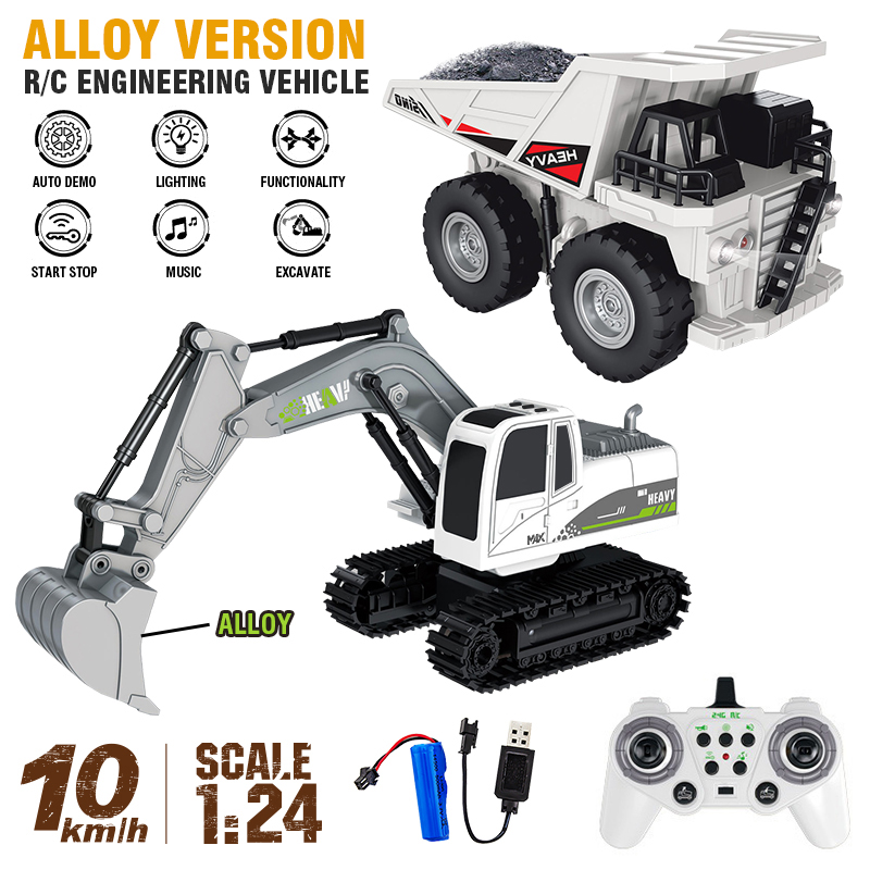 Rc Hobbyking Shop - Escavatore RC in Lega 11Ch 1:24,