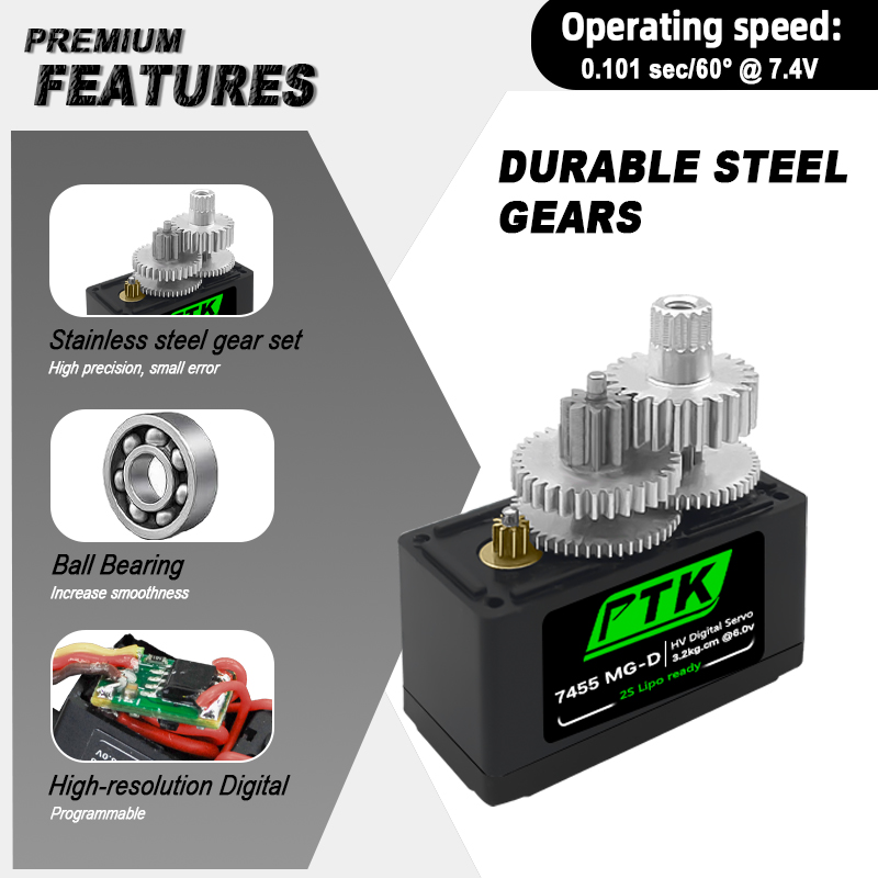 Servo Digitale PTK 7455MG-D 12 - Rc Hobby Grade recensione e prezzo